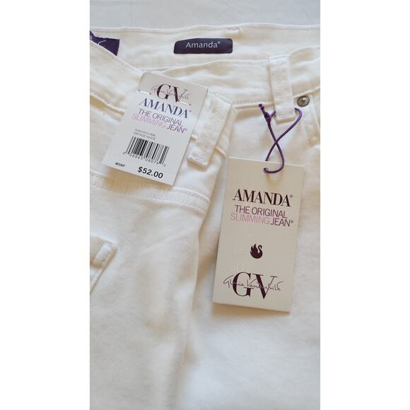 NWT Gloria Vanderbilt Amanda Slimming Jeans Women Size 24W Short Vintage White - Picture 11 of 16